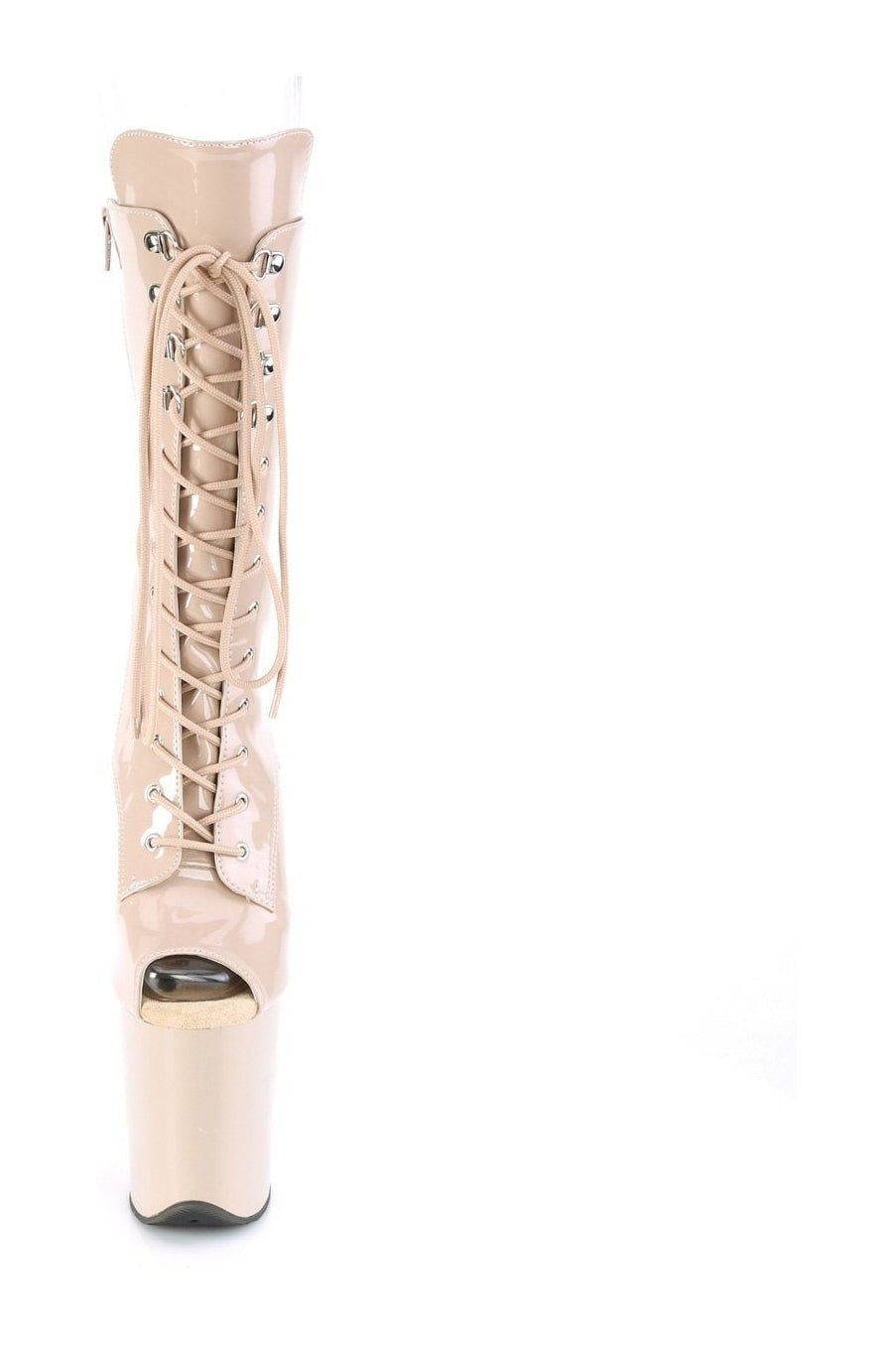 PLEASER FLAMINGO-1051 Exotic Boot | Nude Patent