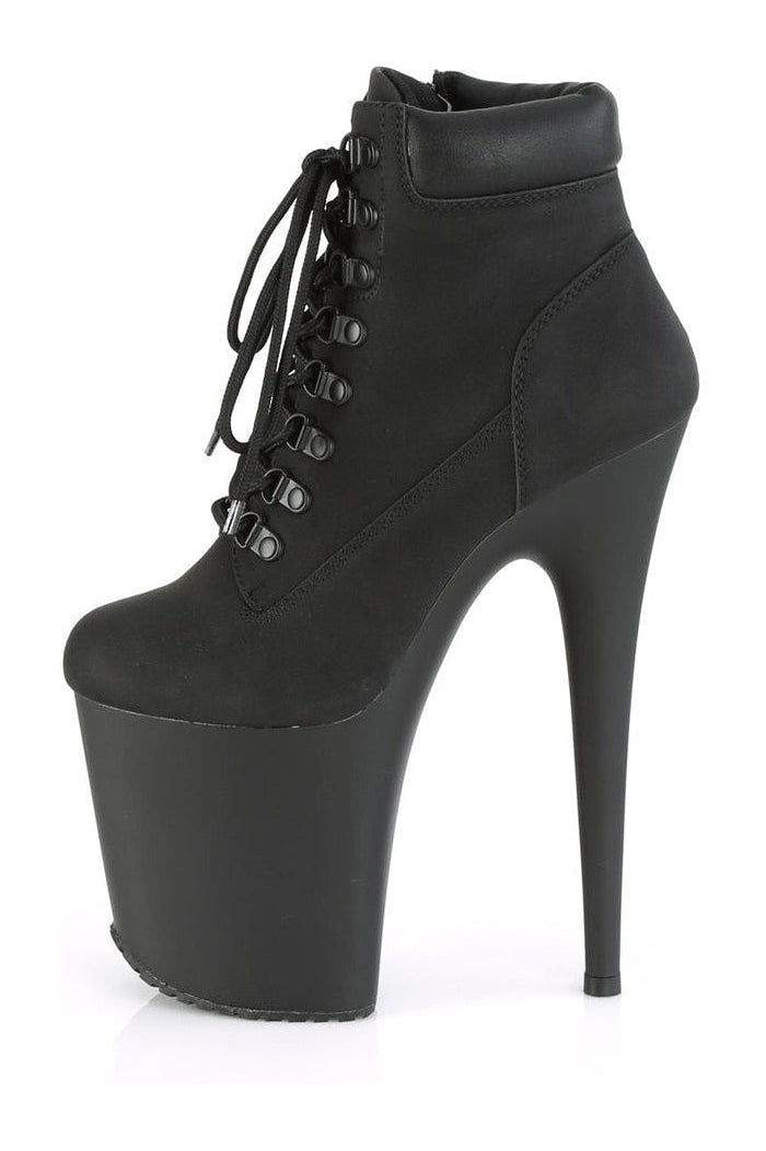PLEASER FLAMINGO-800TL-02 Exotic Boot | Black Faux Leather