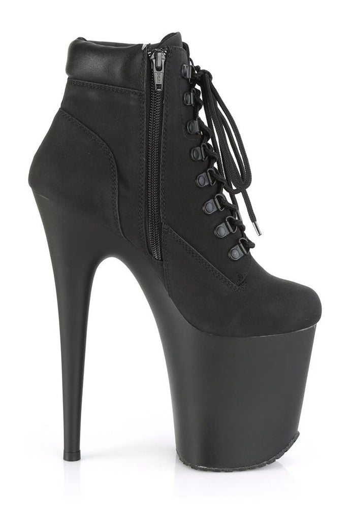 PLEASER FLAMINGO-800TL-02 Exotic Boot | Black Faux Leather