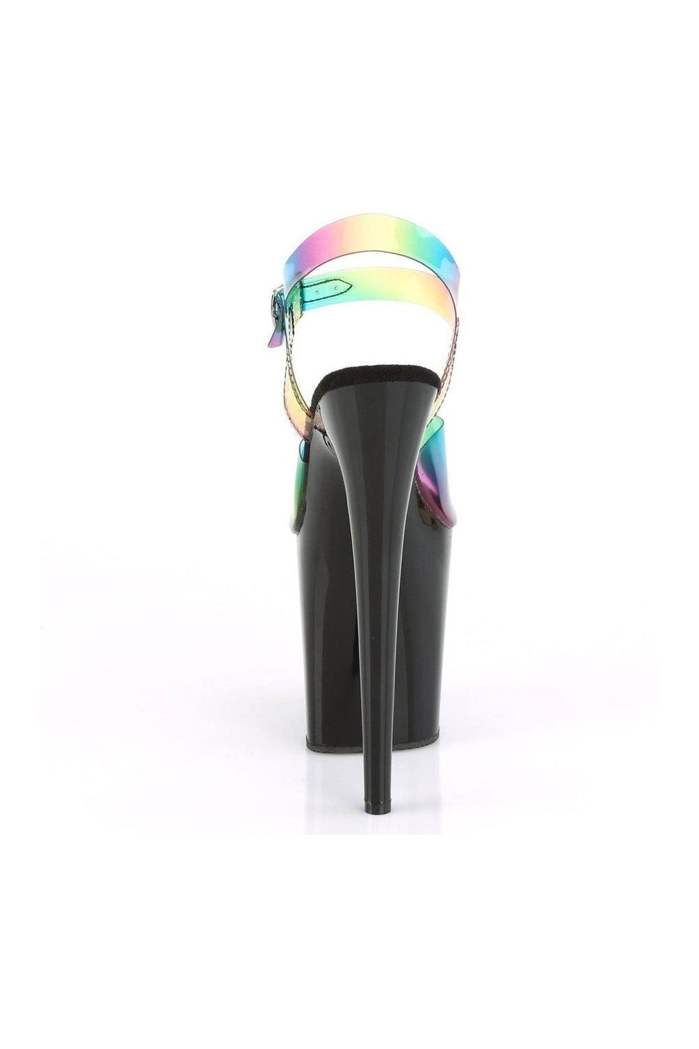 PLEASER FLAMINGO-808RB Exotic Sandal | Rainbow Vinyl