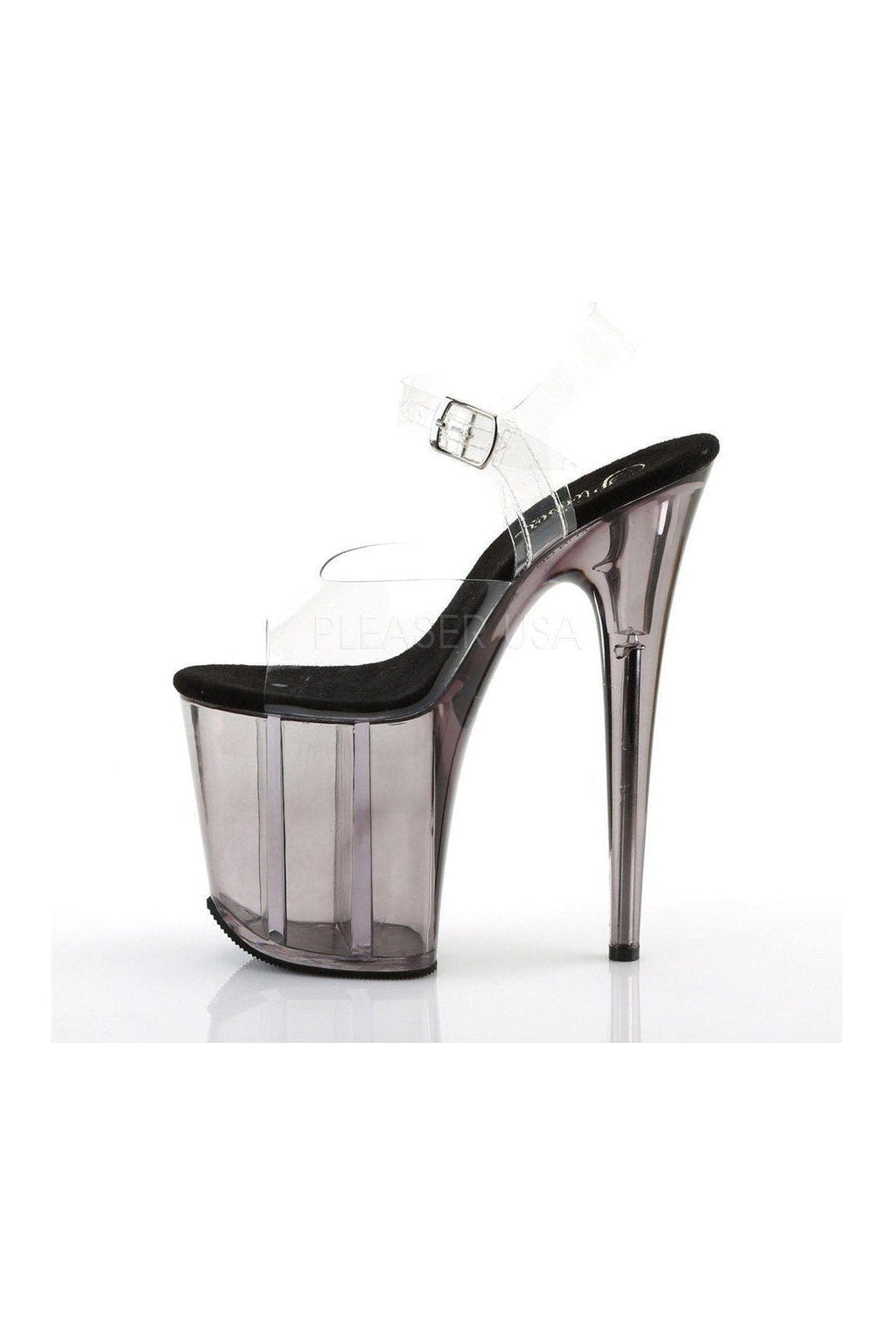 PLEASER FLAMINGO-808T Platform Sandal | Clear Vinyl
