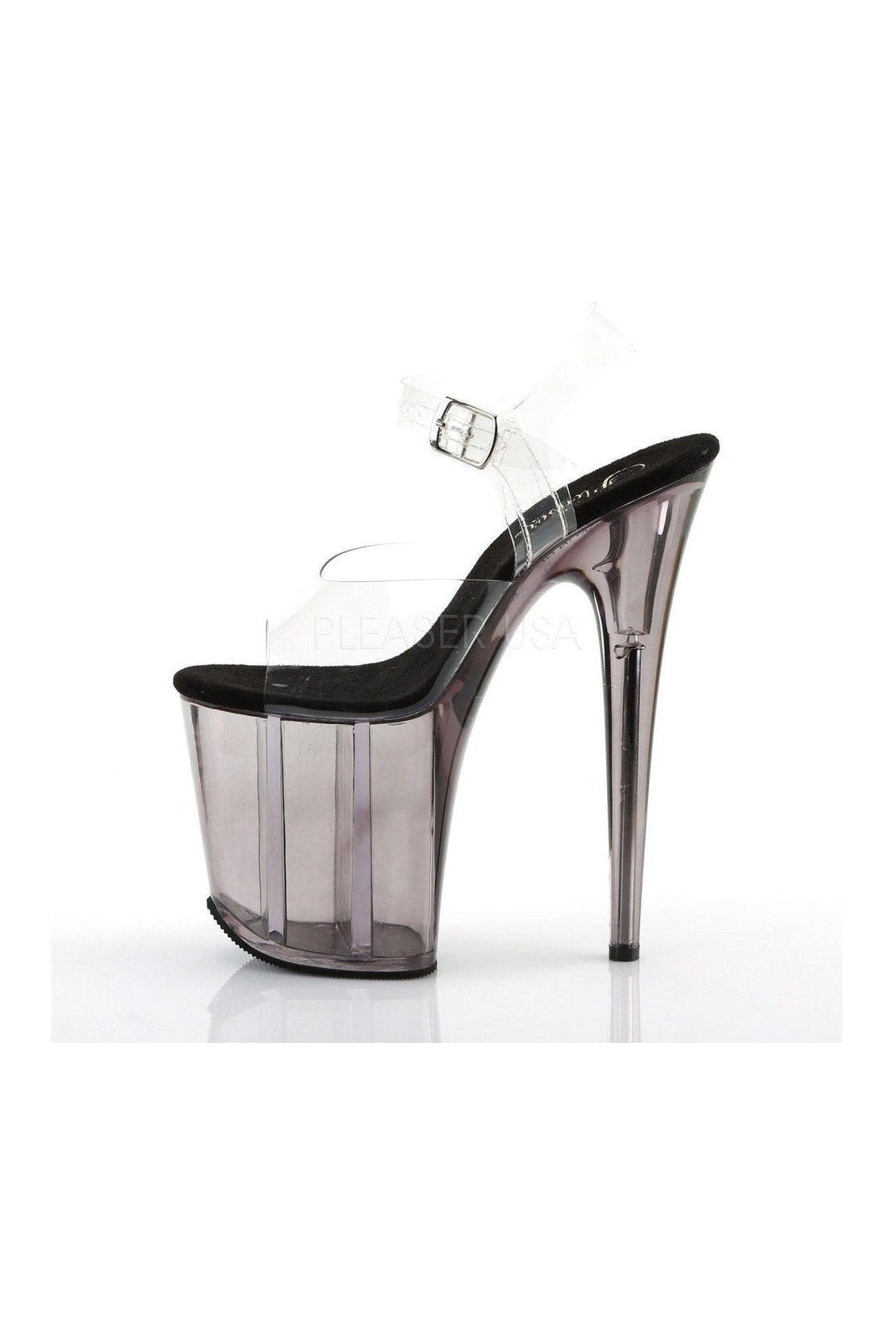 PLEASER FLAMINGO-808T Platform Sandal | Clear Vinyl