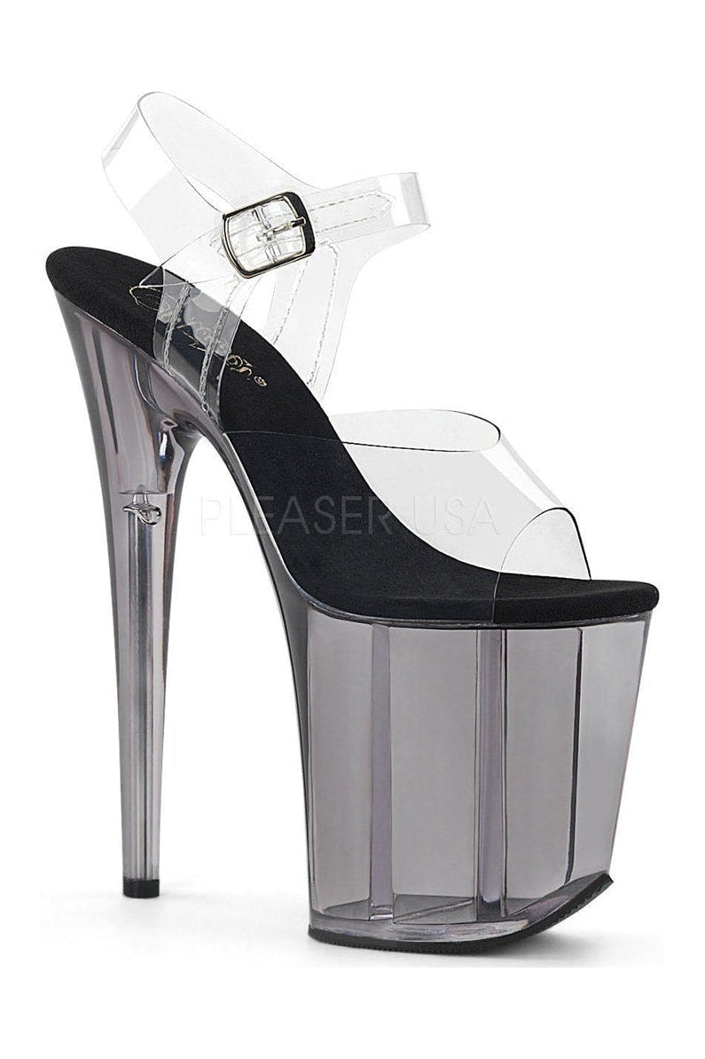 PLEASER FLAMINGO-808T Platform Sandal | Clear Vinyl