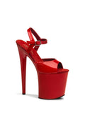 PLEASER FLAMINGO-809 Platform Sandal | Red Patent