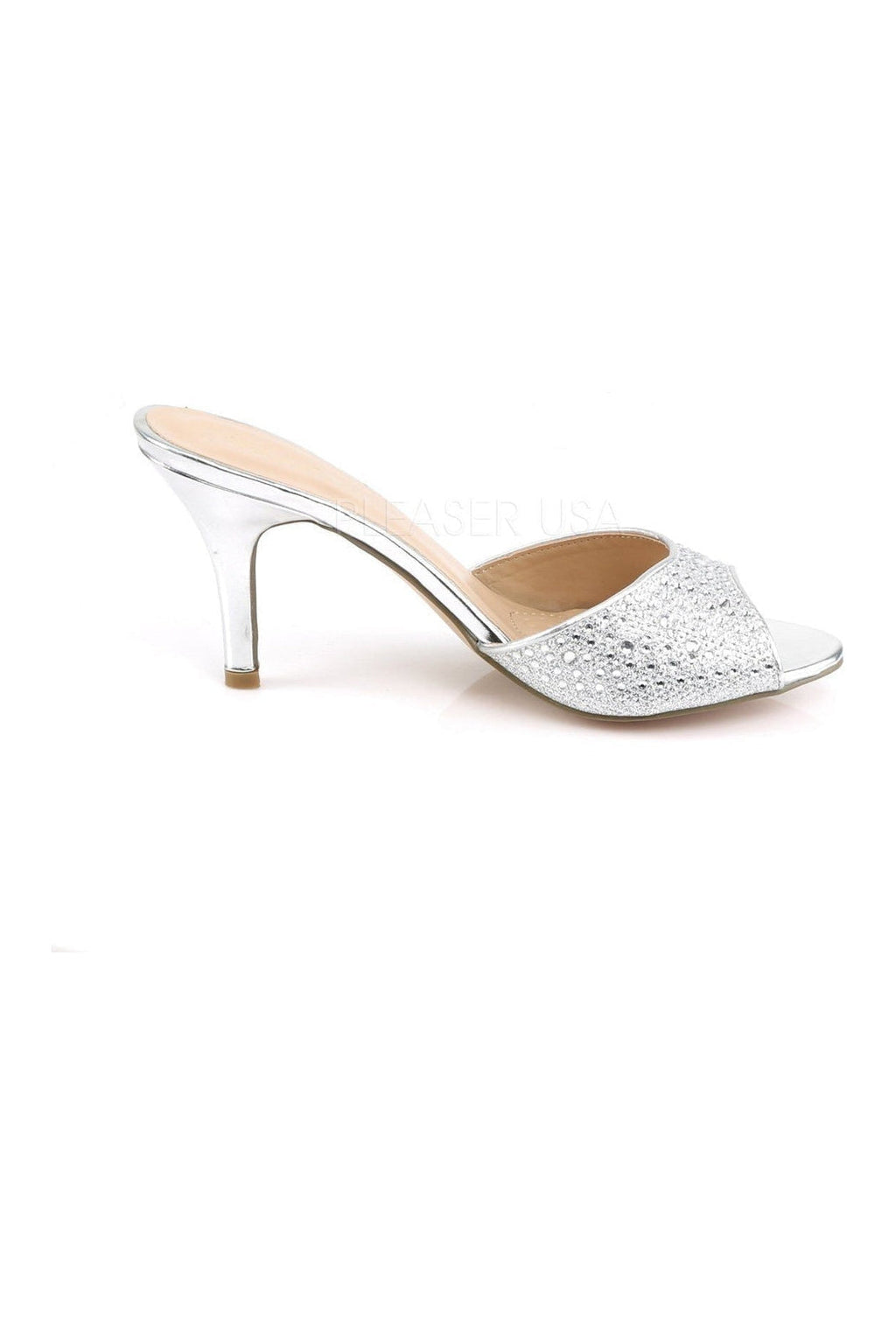  LUCY-01 Slide | Silver Fabric
