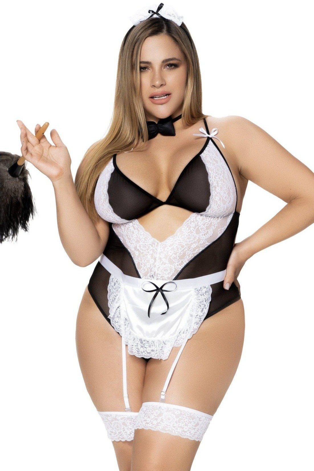  Plus Size Sexy Maid Set