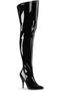  SEDUCE-3000WC Wide Calf Boot | Black Patent