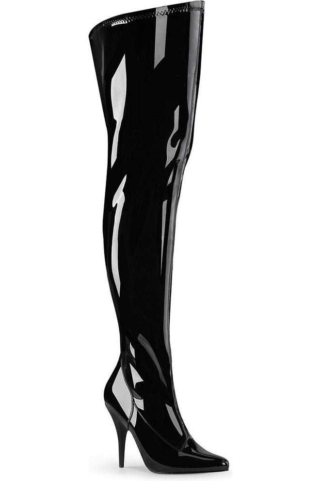  SEDUCE-3000WC Wide Calf Boot | Black Patent