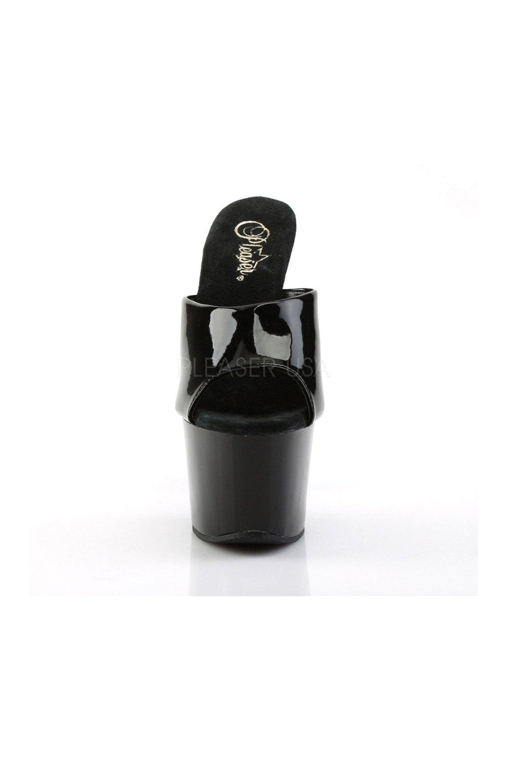 PLEASER SKY-301 Platform Sandal | Black Patent