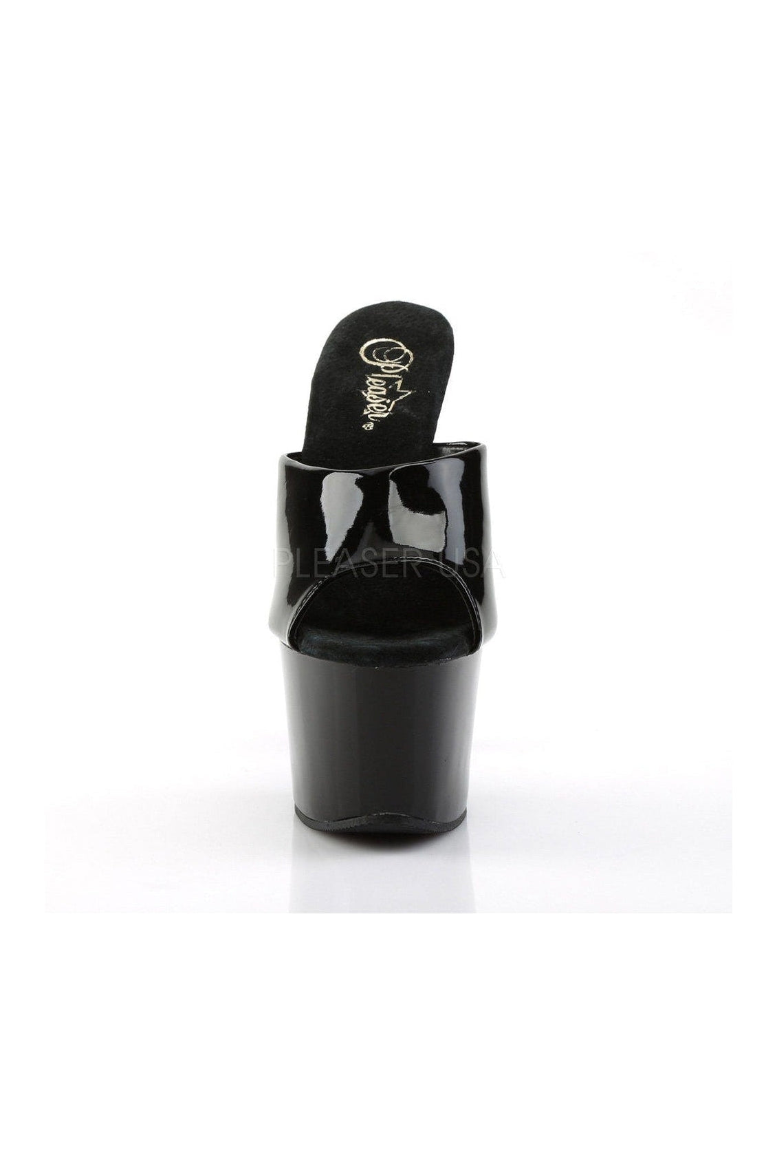 PLEASER SKY-301 Platform Sandal | Black Patent