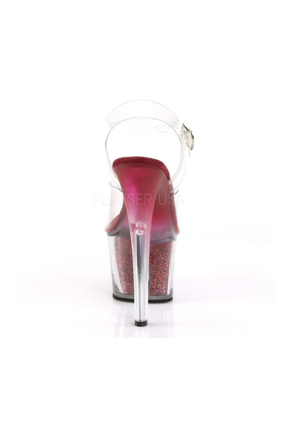 PLEASER SKY-308G-T Platform Sandal | Clear Vinyl