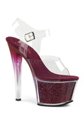 PLEASER SKY-308G-T Platform Sandal | Clear Vinyl