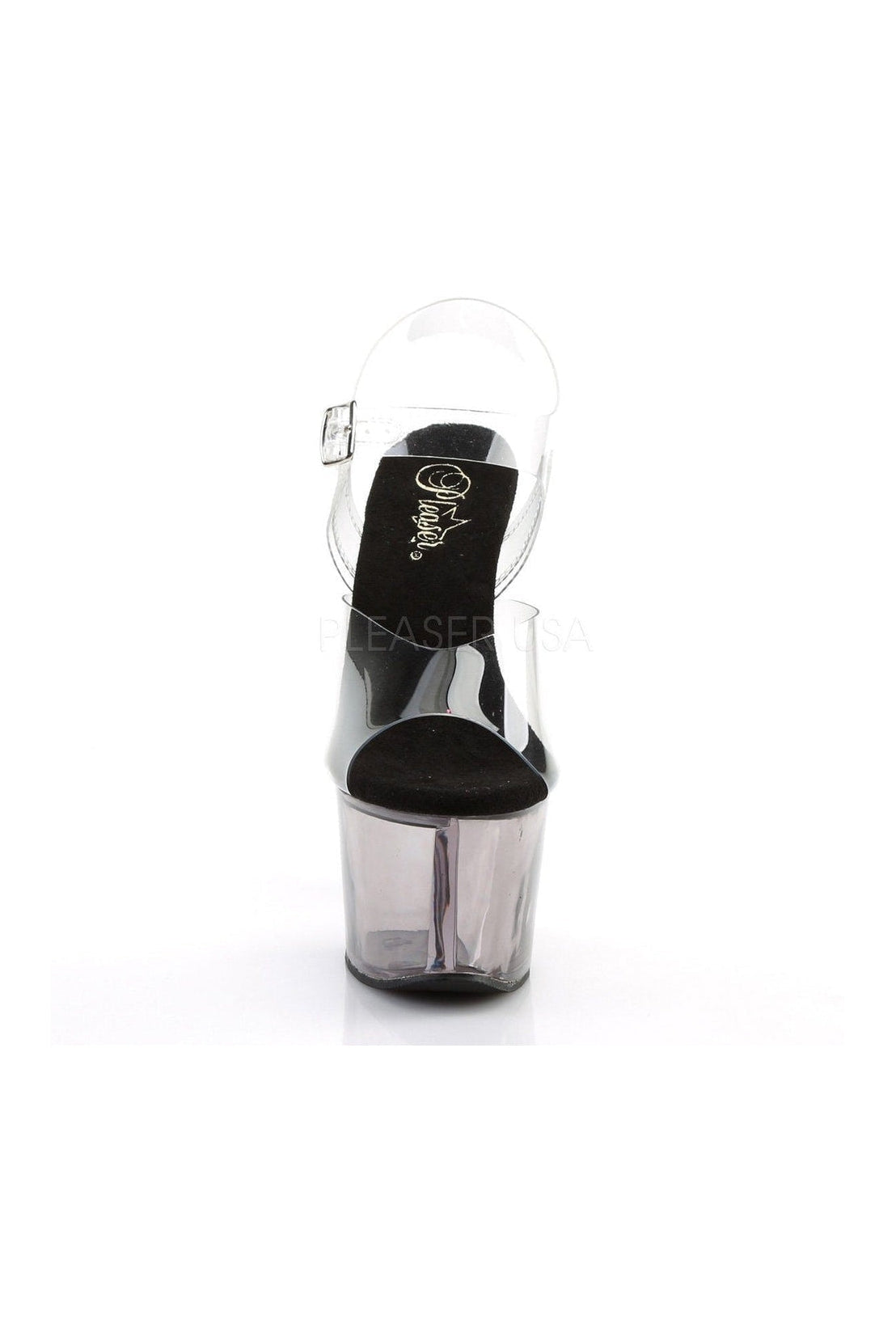 PLEASER SKY-308T Platform Sandal | Clear Vinyl