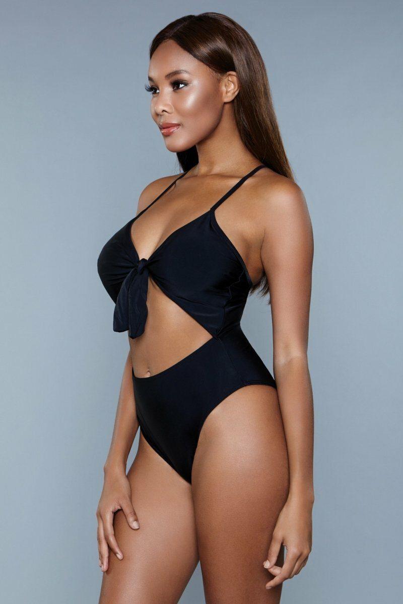  Tie Front One Piece Swimsuit
