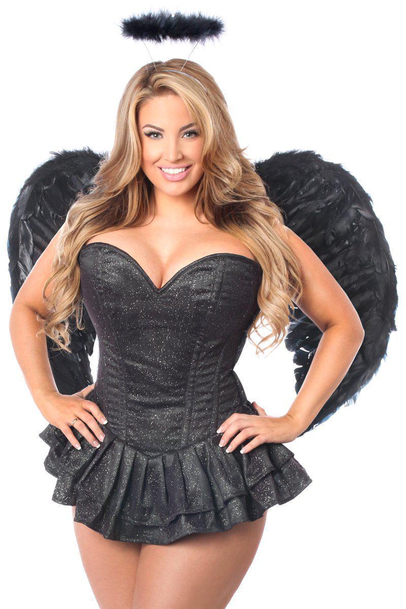  Top Drawer 4 PC Midnight Angel Corset Costume