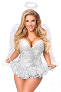  Top Drawer Plus Size Premium Sequin Angel Corset Dress Costume