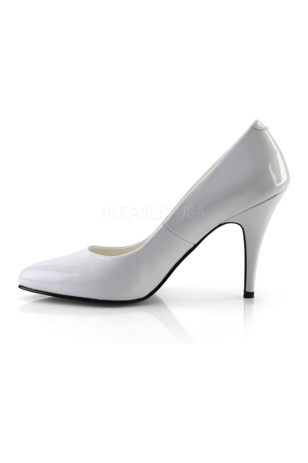 PLEASER VANITY-420 Pump | White Patent