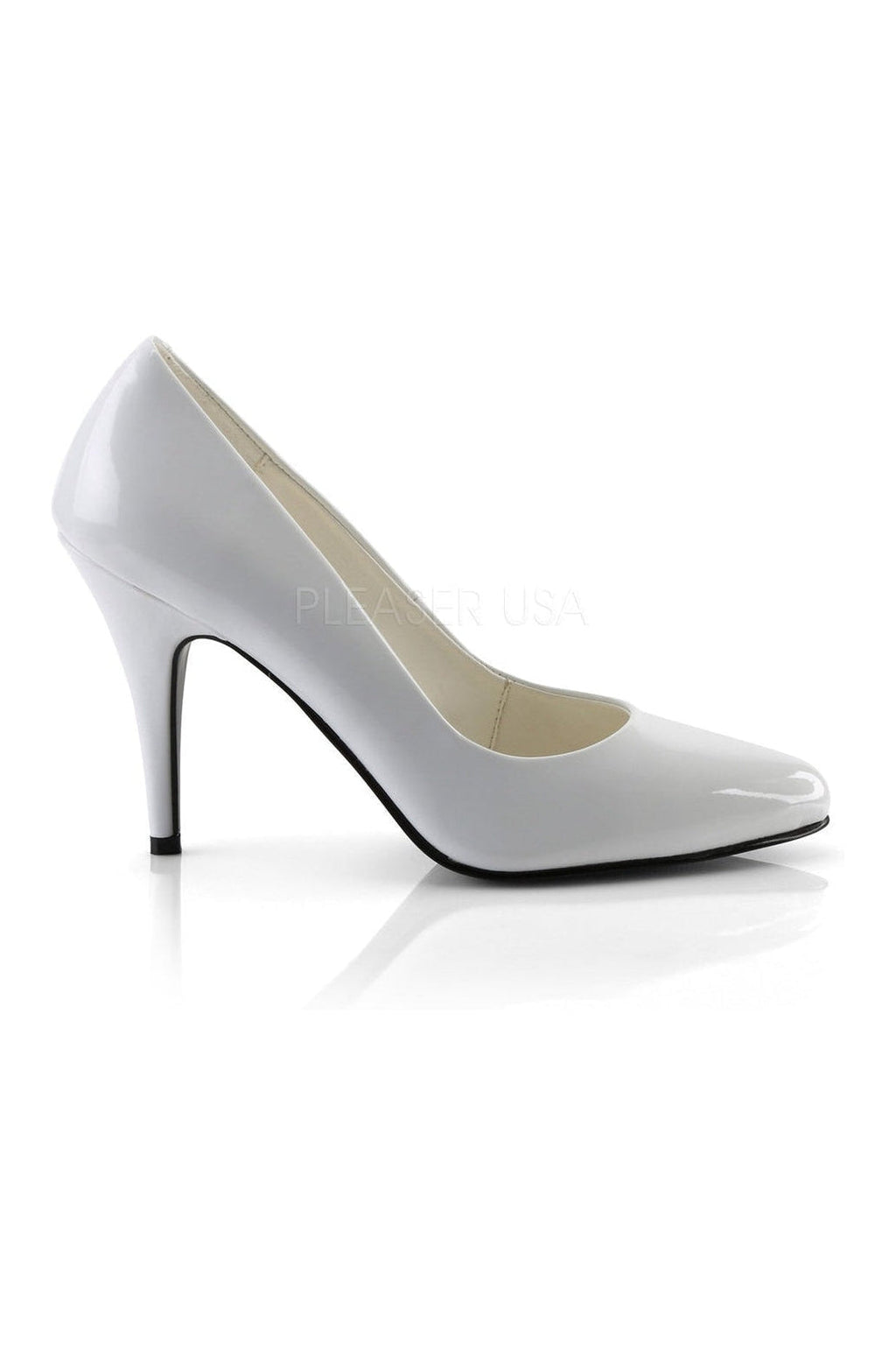PLEASER VANITY-420 Pump | White Patent