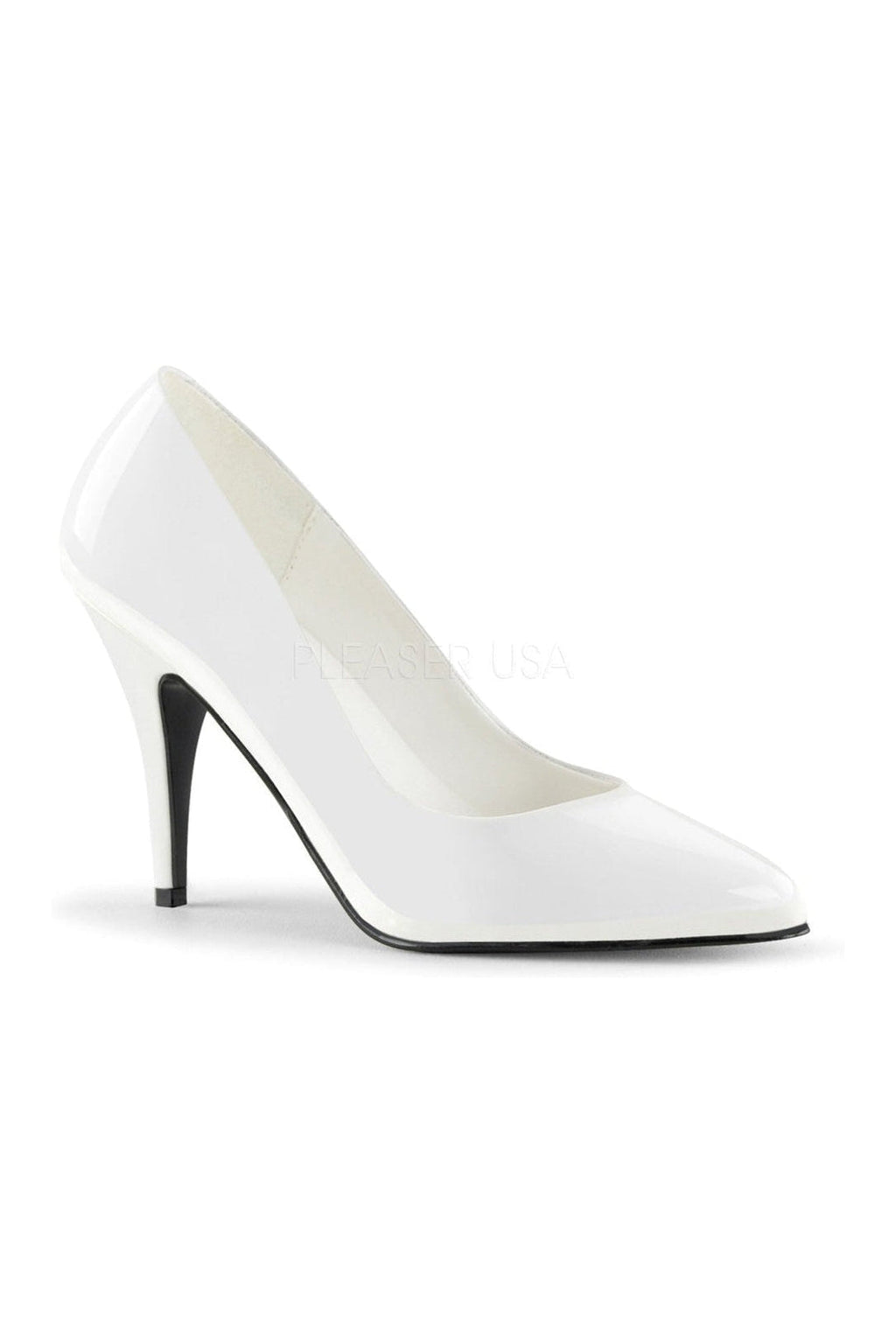 PLEASER VANITY-420 Pump | White Patent