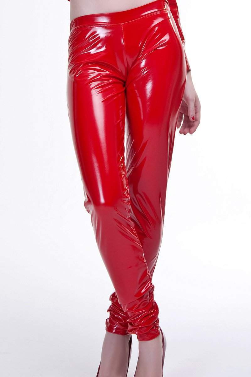  Vera Leggings Pants | Red Vinyl