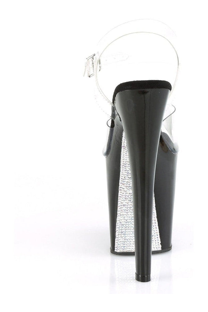 PLEASER XTREME-808CRS Exotic Sandal | Clear Vinyl